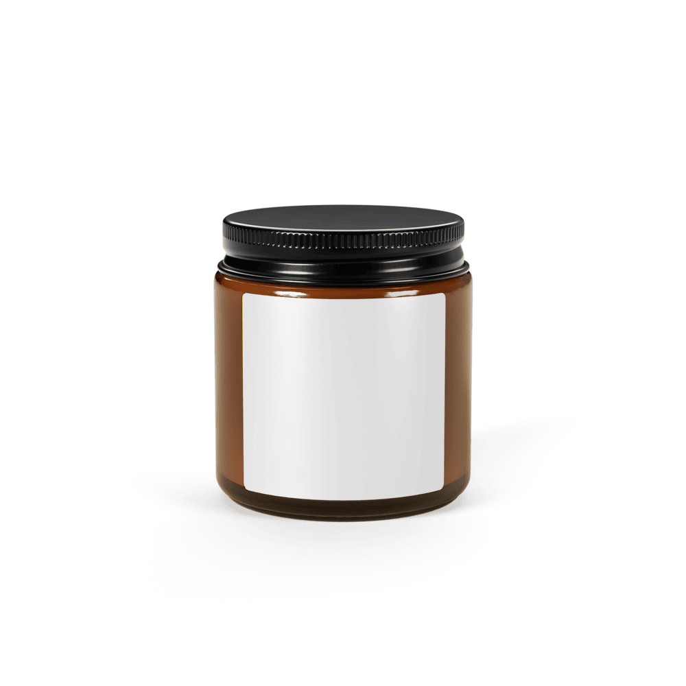 Amber Jar Scented Soy Candle, product photo
