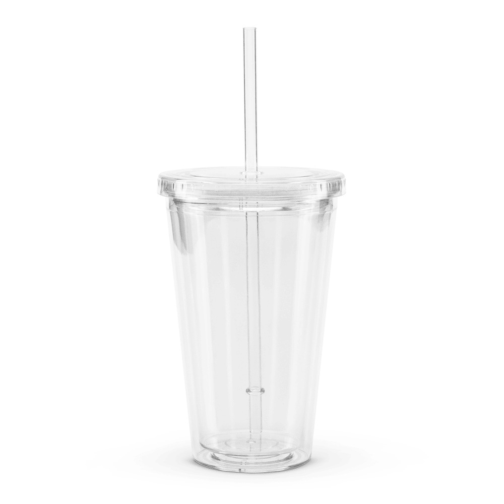 Double Wall Clear Plastic Tumbler (16 oz), product photo